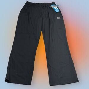 SCRUBZONE Men’s XL Black Cargo Style Scrub Pants